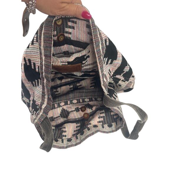 The Same Direction Aztec Purse Tribal Secret Shoulder Bag Woven Lightweight Boho - Picture 8 of 11